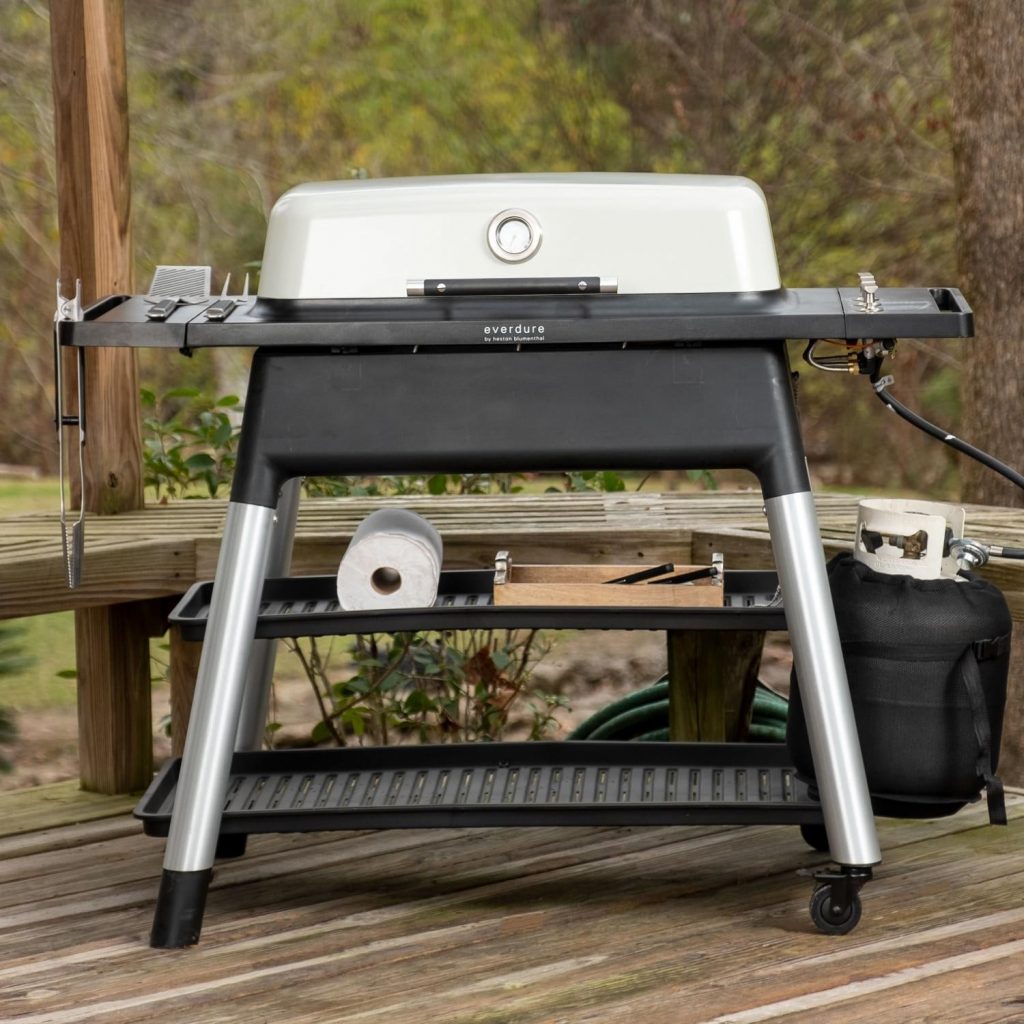 Everdure Furnace 3-Burner Gas Grill, Liquid Propane Portable BBQ Grill with Die-Cast Aluminum Body and Fast-Ignition Technology, 466 Square Inches of Grilling Surface, Adjustable Height-best mini grills 2022